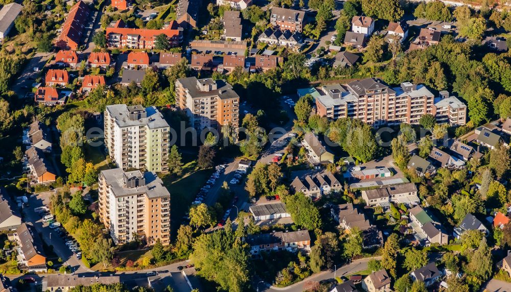 Aerial image Schwentinental - Residential area of the multi-family house settlement in Schwentinental in the state Schleswig-Holstein, Germany