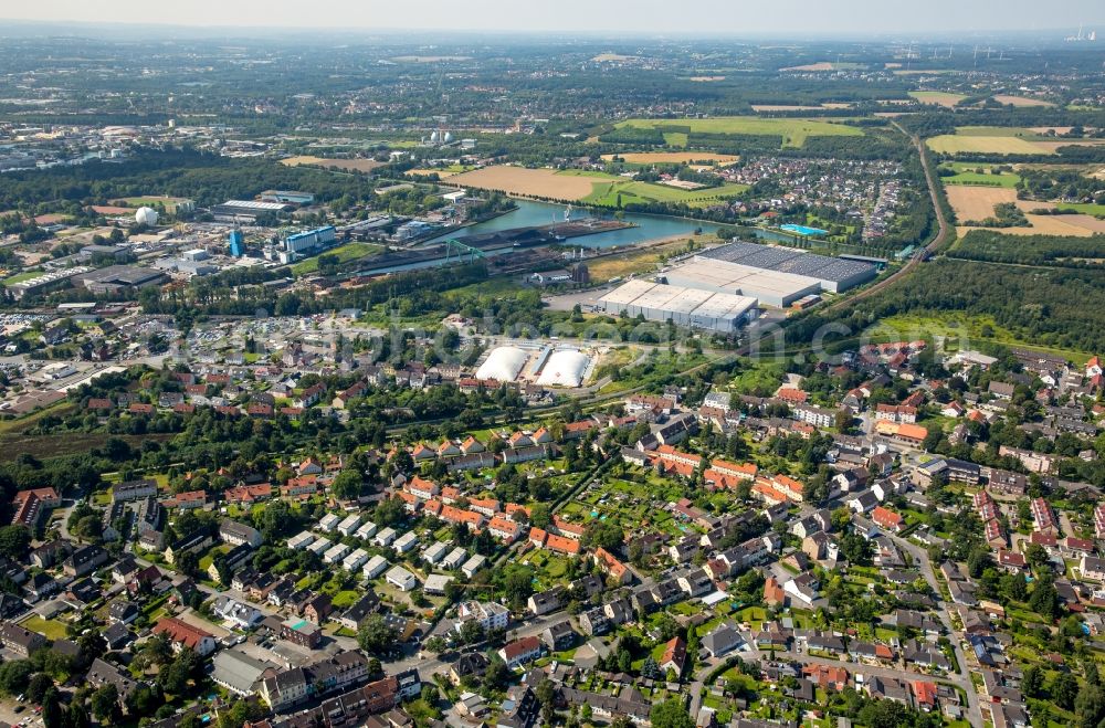 Aerial photograph Eving - Residential area of a multi-family house settlement Siedlung Fuerst Hardenberg in Eving in the state North Rhine-Westphalia