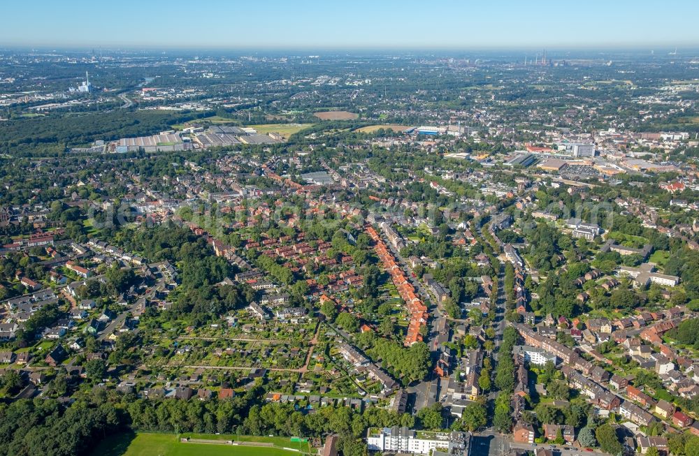 Oberhausen from above - Residential area of the multi-family house settlement Siedlung Stemmersberg in Oberhausen in the state North Rhine-Westphalia