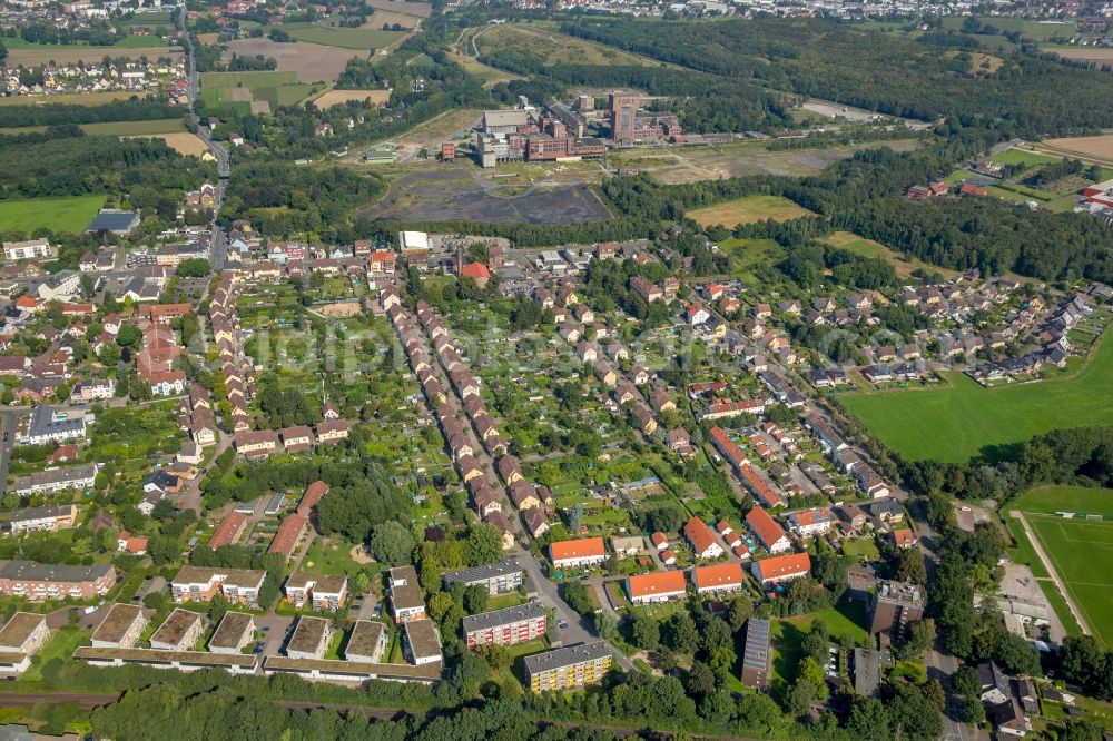 Aerial image Hamm - Residential area of the multi-family house settlement Siedlung Wiescherhoefen in Hamm in the state North Rhine-Westphalia