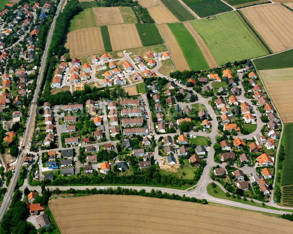 Aerial image Sülzbach - Residential area of the multi-family house settlement in Sülzbach in the state Baden-Wuerttemberg, Germany