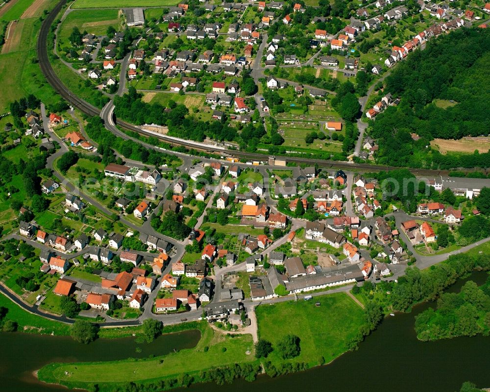 Speele from above - Residential area of the multi-family house settlement in Speele in the state Lower Saxony, Germany