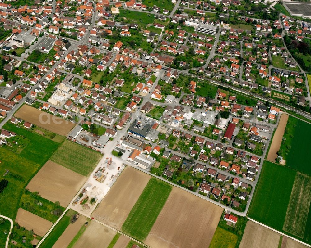 Aerial photograph Süßen - Residential area of the multi-family house settlement in Süßen in the state Baden-Wuerttemberg, Germany