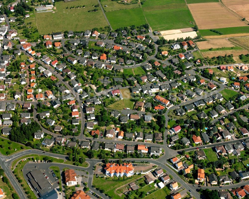 Aerial photograph Staufenberg - Residential area of the multi-family house settlement in Staufenberg in the state Hesse, Germany