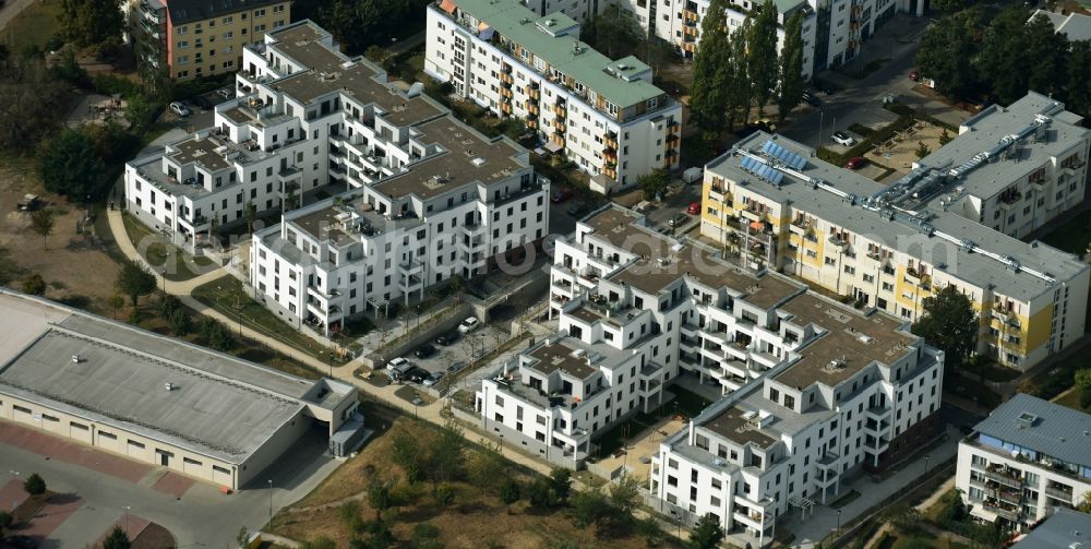 Aerial image Berlin - Residential area of a multi-family house settlement at the street Am Amtsgraben in Berlin