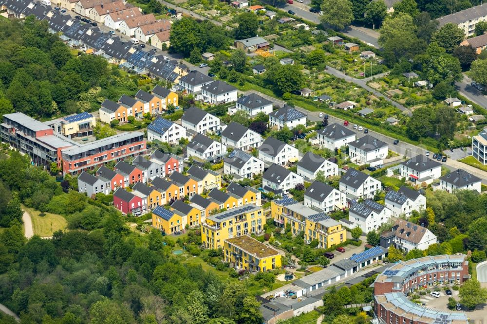 Dortmund from above - Residential area of the multi-family house settlement Am Tremoniapark in Dortmund in the state North Rhine-Westphalia, Germany