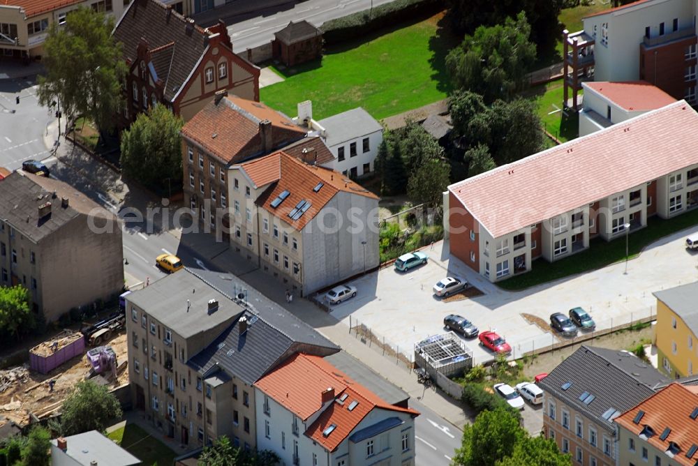 Aerial photograph Bernau - Residential area of a multi-family house settlement Ulitzkastrasse - Boernicker Strasse in Bernau in the state Brandenburg