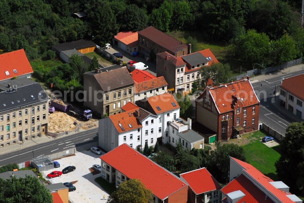 Aerial photograph Bernau - Residential area of a multi-family house settlement Ulitzkastrasse - Boernicker Strasse in Bernau in the state Brandenburg