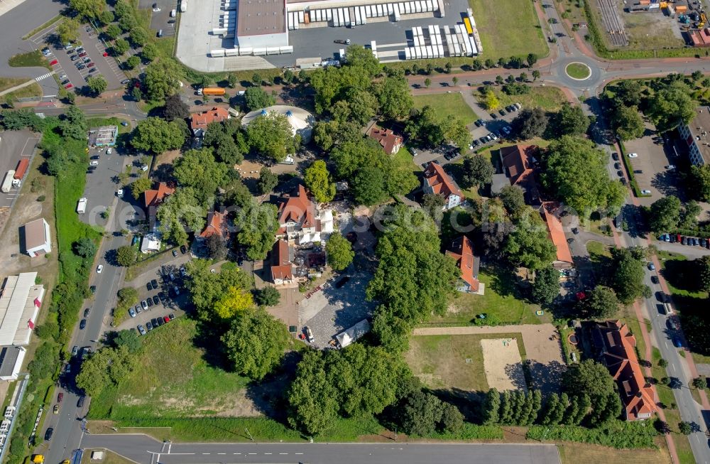 Aerial photograph Duisburg - Residential area of the multi-family house settlement mansions colony Bliersheim in Duisburg in the state North Rhine-Westphalia