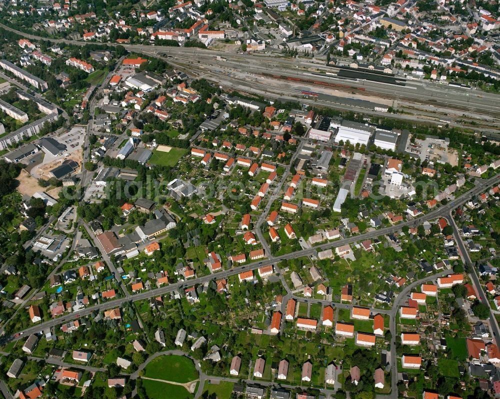 Aerial photograph Wasserberg - Residential area of the multi-family house settlement in Wasserberg in the state Saxony, Germany