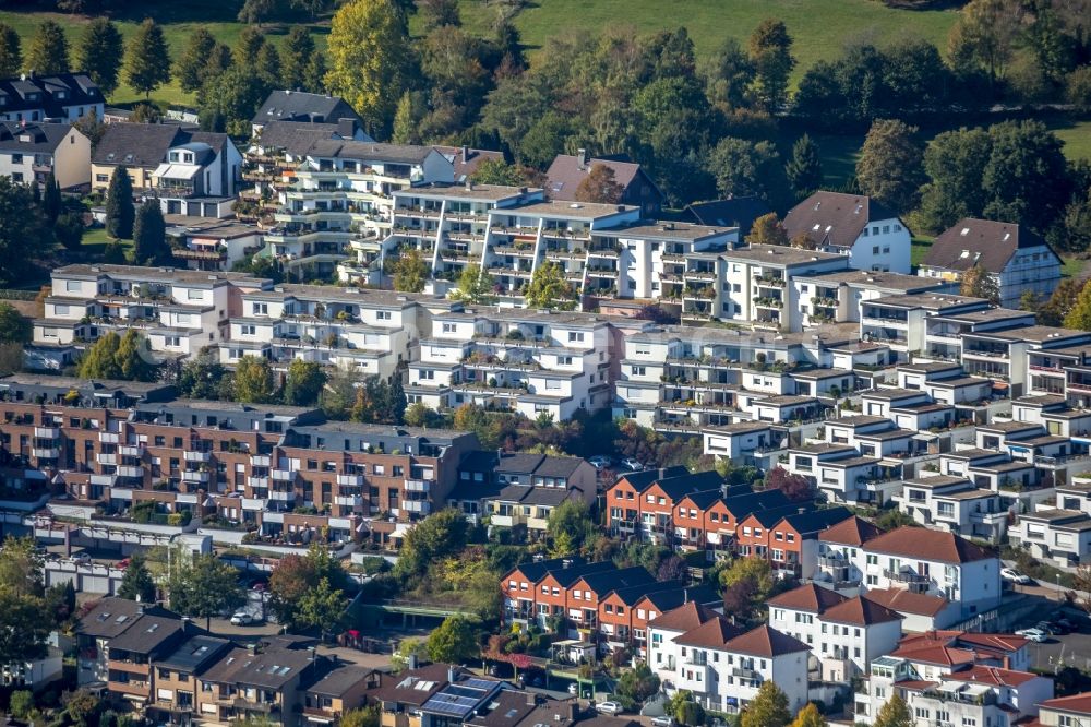 Aerial photograph Westende - Residential area of the multi-family house settlement on Weg zum Poethen in Westende in the state North Rhine-Westphalia, Germany