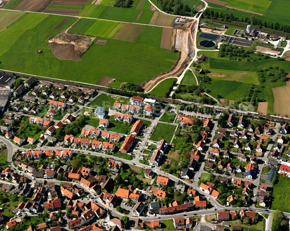 Aerial image Weiler - Residential area of the multi-family house settlement in Weiler in the state Baden-Wuerttemberg, Germany