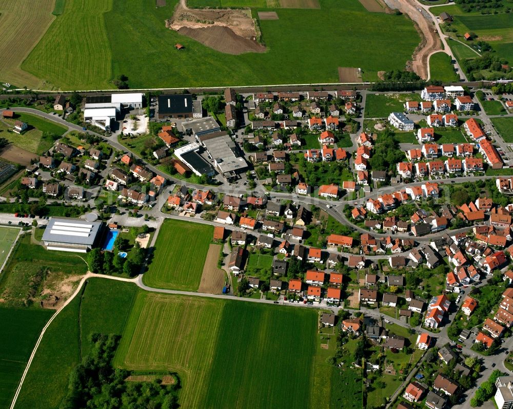 Aerial image Weiler - Residential area of the multi-family house settlement in Weiler in the state Baden-Wuerttemberg, Germany