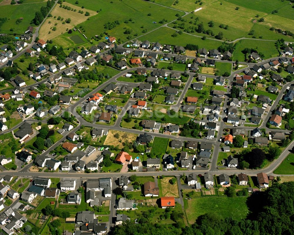 Wilsenroth from above - Residential area of the multi-family house settlement in Wilsenroth in the state Hesse, Germany