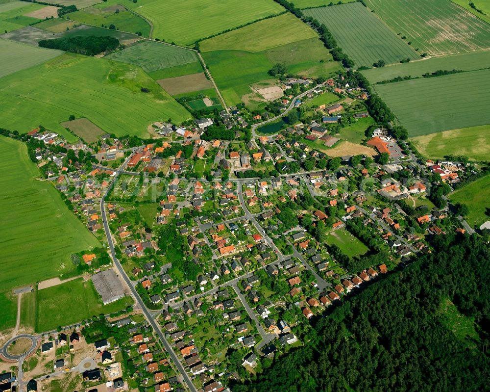 Aerial image Ziethen - Residential area of the multi-family house settlement in Ziethen in the state Schleswig-Holstein, Germany