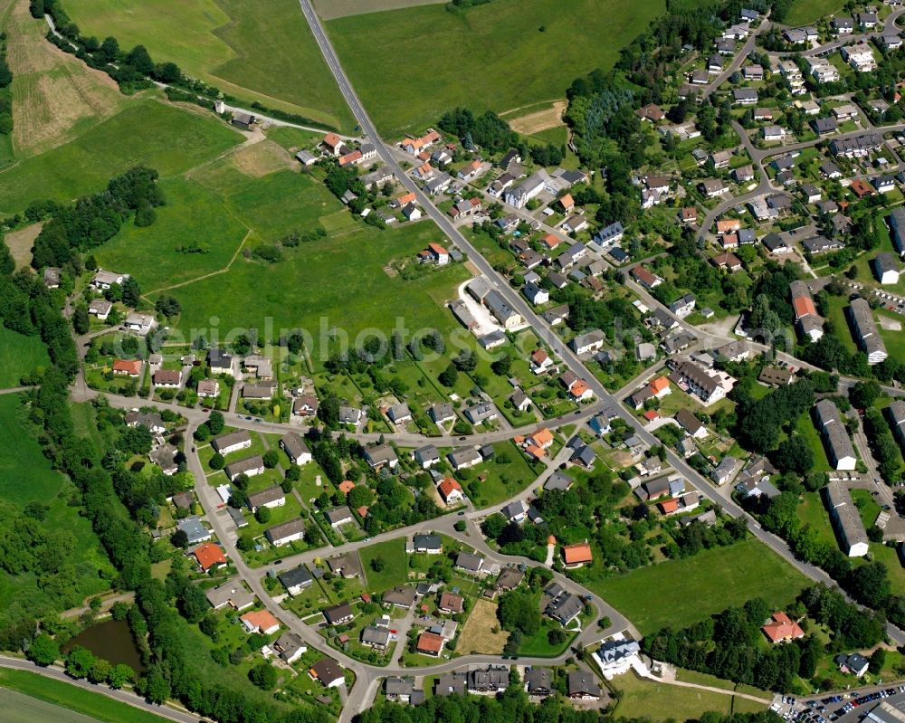 Aerial image Birkenfeld - Residential area - mixed development of a multi-family housing estate and single-family housing estate in Birkenfeld in the state Rhineland-Palatinate, Germany