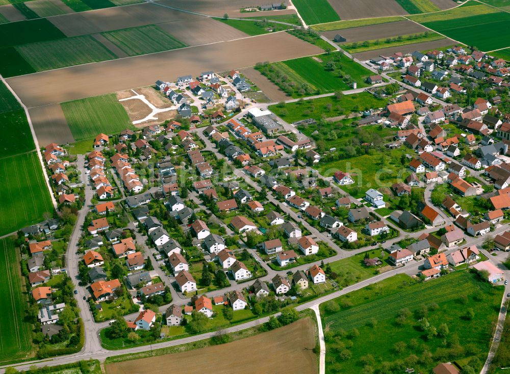 Aerial image Bollingen - Residential area - mixed development of a multi-family housing estate and single-family housing estate in Bollingen in the state Baden-Wuerttemberg, Germany