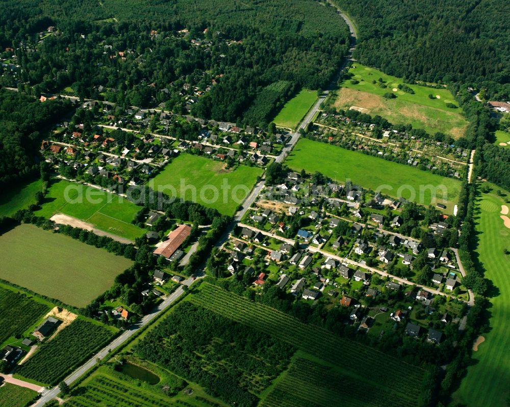 Aerial image Dassendorf Siedlung - Residential area - mixed development of a multi-family housing estate and single-family housing estate in Dassendorf Siedlung in the state Schleswig-Holstein, Germany