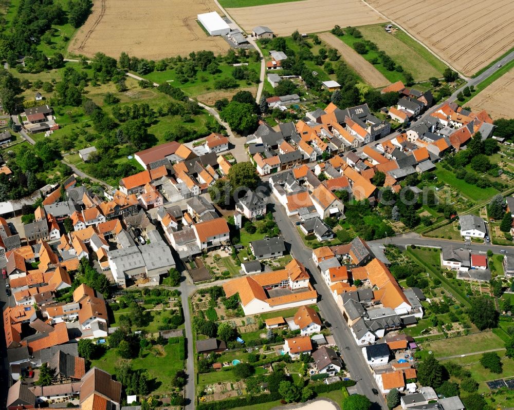 Eberstadt from the bird's eye view: Residential area - mixed development of a multi-family housing estate and single-family housing estate in Eberstadt in the state Hesse, Germany