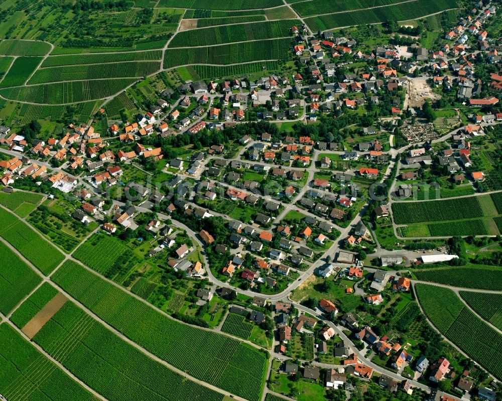 Aerial image Eisental - Residential area - mixed development of a multi-family housing estate and single-family housing estate in Eisental in the state Baden-Wuerttemberg, Germany