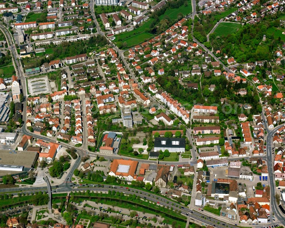 Aerial image Galgenmühle - Residential area - mixed development of a multi-family housing estate and single-family housing estate in Galgenmühle in the state Bavaria, Germany