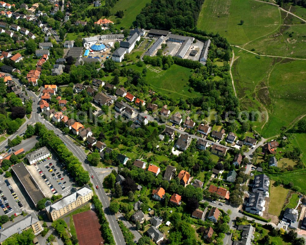 Georgenberg from the bird's eye view: Residential area - mixed development of a multi-family housing estate and single-family housing estate in Georgenberg in the state Lower Saxony, Germany