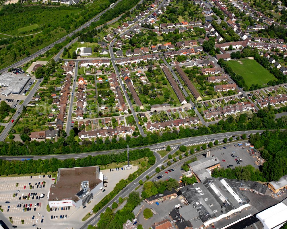 Aerial photograph Georgenberg - Residential area - mixed development of a multi-family housing estate and single-family housing estate in Georgenberg in the state Lower Saxony, Germany