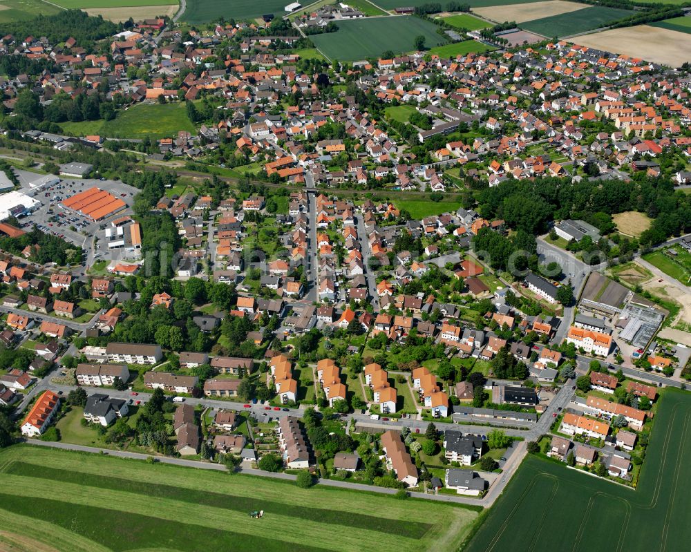 Aerial image Harlingerode - Residential area - mixed development of a multi-family housing estate and single-family housing estate in Harlingerode in the state Lower Saxony, Germany