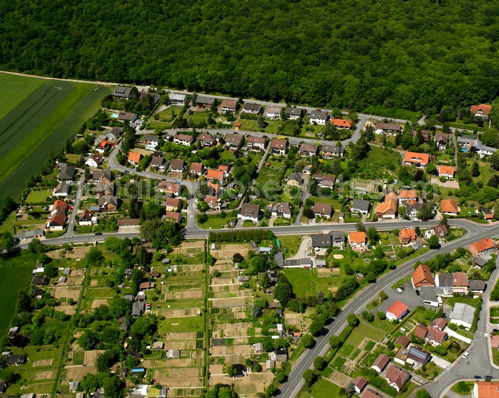 Aerial image Immenrode - Residential area - mixed development of a multi-family housing estate and single-family housing estate in Immenrode in the state Lower Saxony, Germany