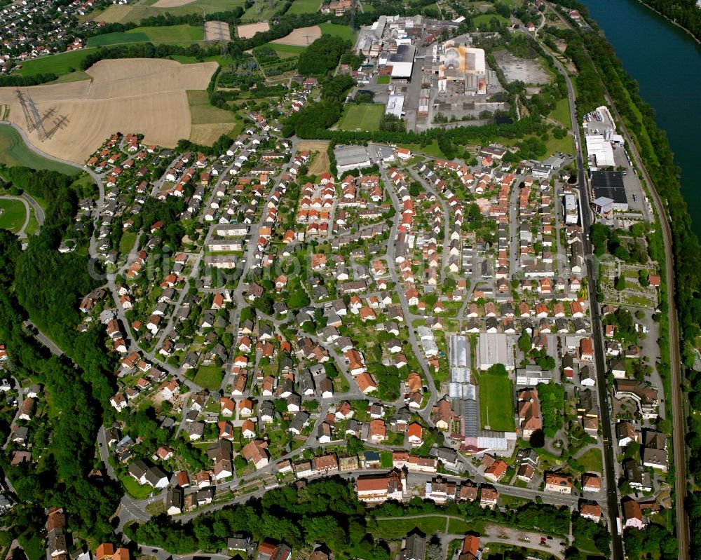 Aerial image Kaistenberg - Residential area - mixed development of a multi-family housing estate and single-family housing estate in Kaistenberg in the state Baden-Wuerttemberg, Germany