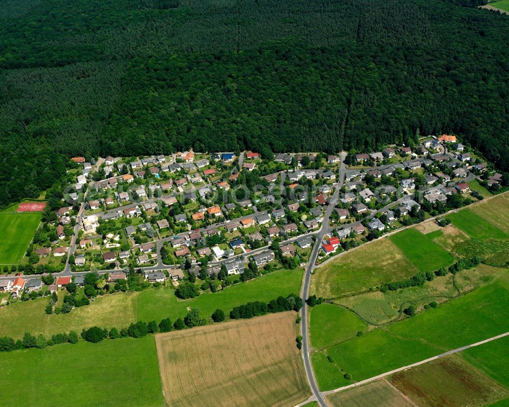 Aerial photograph Am Mühlberg - Residential area - mixed development of a multi-family housing estate and single-family housing estate in Am Mühlberg in the state Hesse, Germany