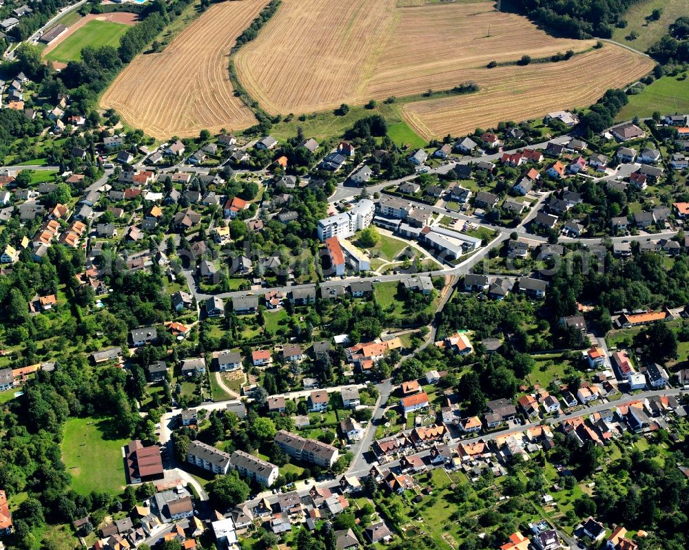 Aerial image Michelstadt - Residential area - mixed development of a multi-family housing estate and single-family housing estate in Michelstadt in the state Hesse, Germany