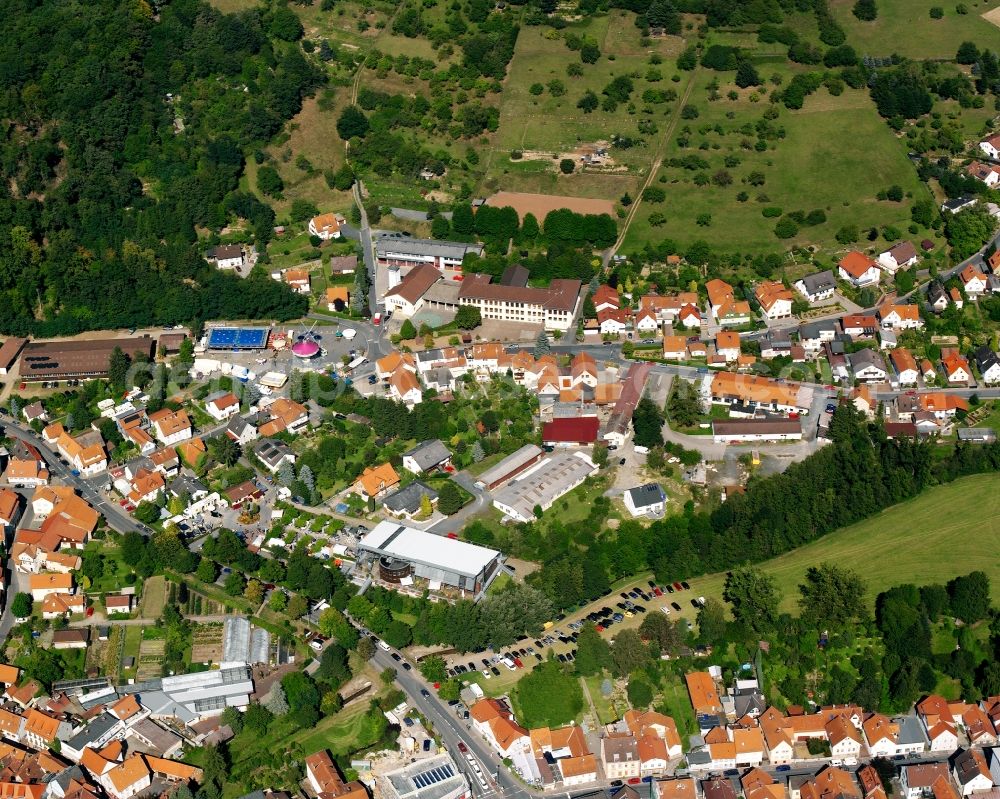 Aerial photograph Reichelsheim (Odenwald) - Residential area - mixed development of a multi-family housing estate and single-family housing estate in Reichelsheim (Odenwald) in the state Hesse, Germany