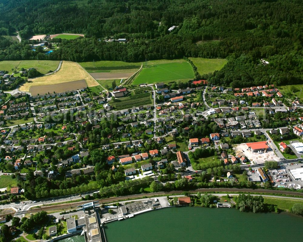 Rippolingen from above - Residential area - mixed development of a multi-family housing estate and single-family housing estate in Rippolingen in the state Baden-Wuerttemberg, Germany