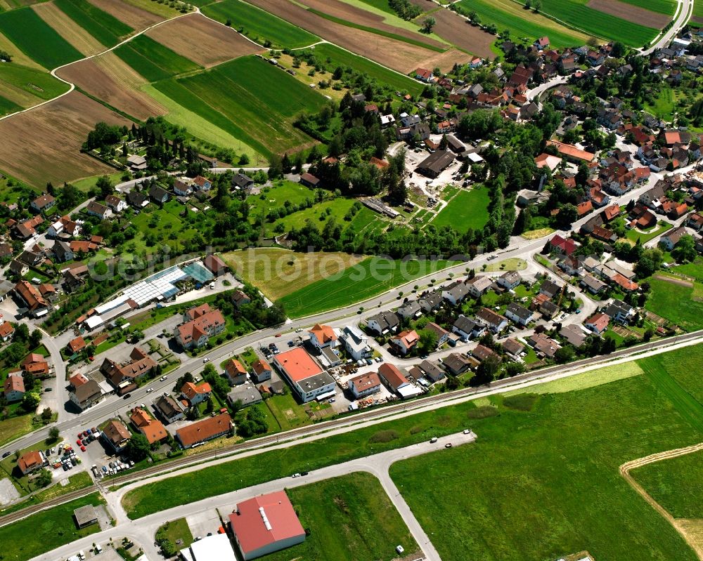 Schlechtbach from the bird's eye view: Residential area - mixed development of a multi-family housing estate and single-family housing estate in Schlechtbach in the state Baden-Wuerttemberg, Germany