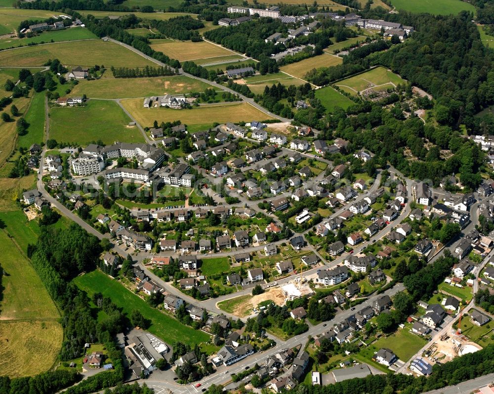 Am Stöppelsweg from the bird's eye view: Residential area - mixed development of a multi-family housing estate and single-family housing estate in Am Stöppelsweg in the state North Rhine-Westphalia, Germany