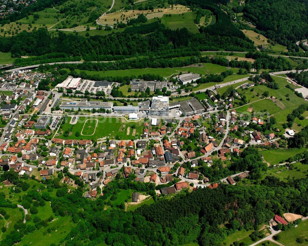 Wehr from the bird's eye view: Residential area - mixed development of a multi-family housing estate and single-family housing estate in Wehr in the state Baden-Wuerttemberg, Germany