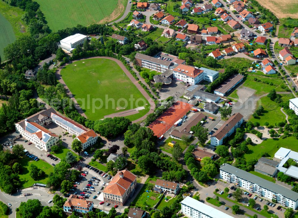 Aerial image Weierhof - Residential area - mixed development of a multi-family housing estate and single-family housing estate in Weierhof in the state Rhineland-Palatinate, Germany