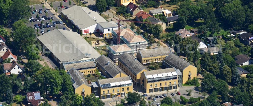 Aerial image Schöneiche - Residential area in the new neighborhood at the Brandenburg Road / Heuweg in Schoeneiche in Brandenburg