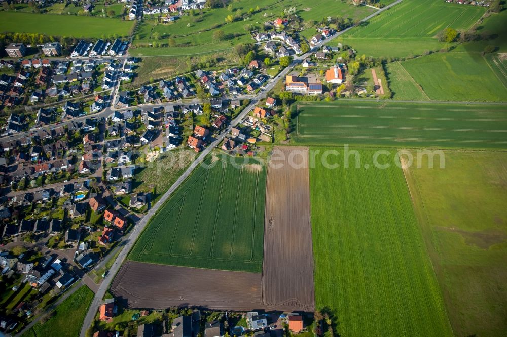 Aerial photograph Hamm - Single-family residential area Gruener Winkel in the Braam-Ostwennemar part of Hamm in the state of North Rhine-Westphalia