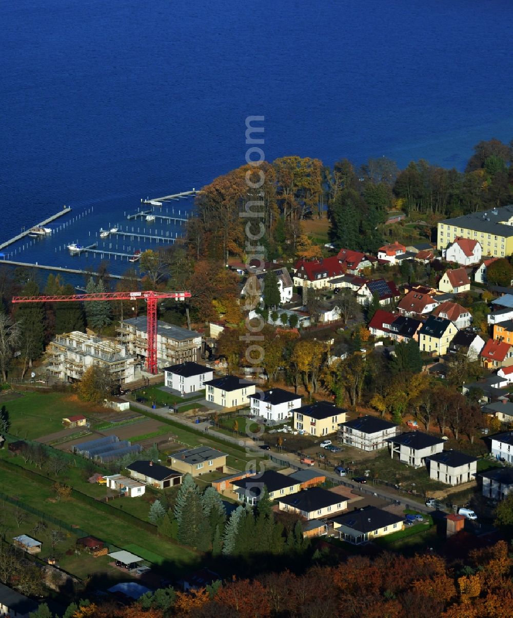 Schorfheide OT Altenhof from above - View of a residential area in the district Altenhof in Schorfheide in the state Brandenburg