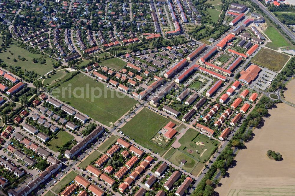 Aerial image Berlin OT Hellersdorf - View of a residential area in the district of Hellersdorf in Berlin