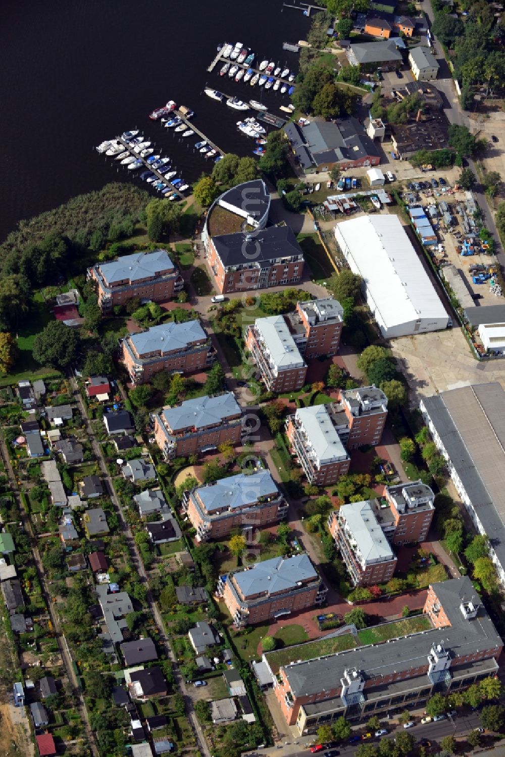 Berlin OT Köpenick from above - View of a neighbourhood in the district of Koepenick in Berlin