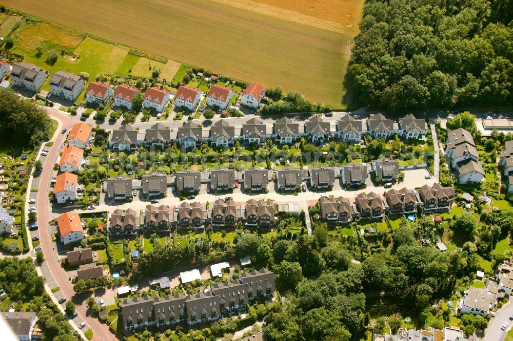 Aerial image Velbert OT Langenberg - View of a housing area in the district of Langenberg in Velbert in the state of North Rhine-Westphalia