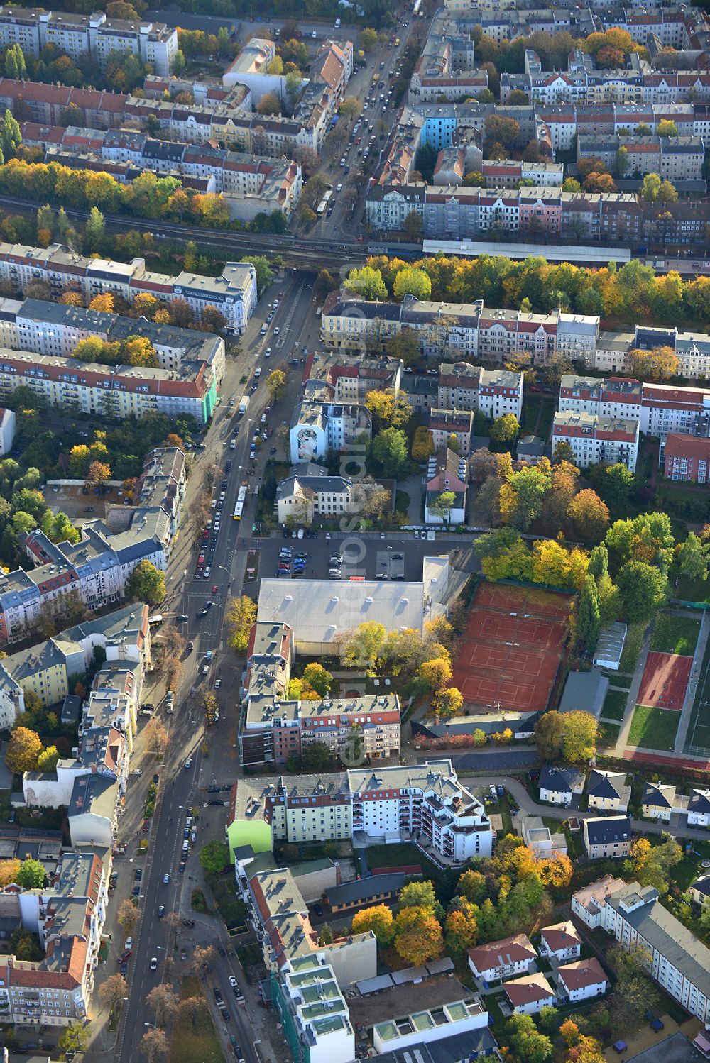 Aerial photograph Berlin Pankow - Residential area on the road Pichelswerder - Wollankstrasse in Berlin - Pankow