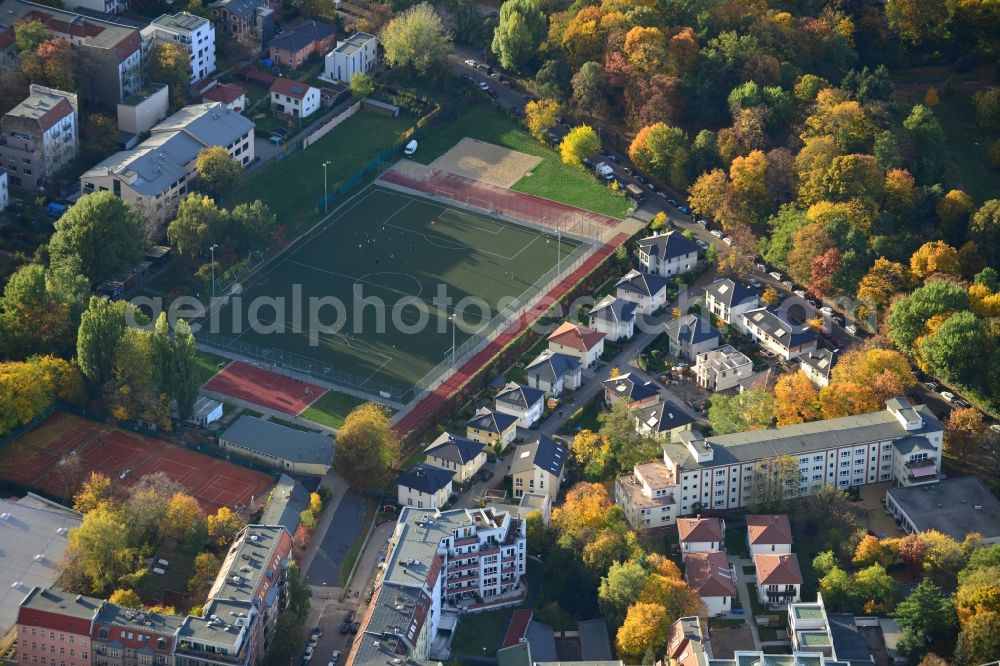 Berlin Pankow from the bird's eye view: Residential area on the road Pichelswerder - Wollankstrasse in Berlin - Pankow