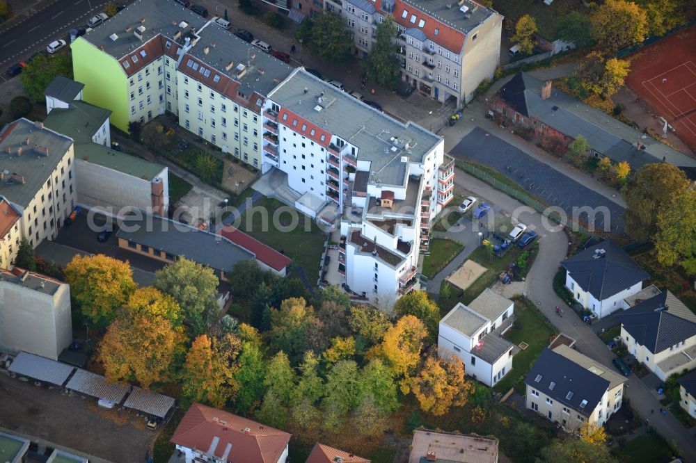 Berlin Pankow from the bird's eye view: Residential area on the road Pichelswerder - Wollankstrasse in Berlin - Pankow