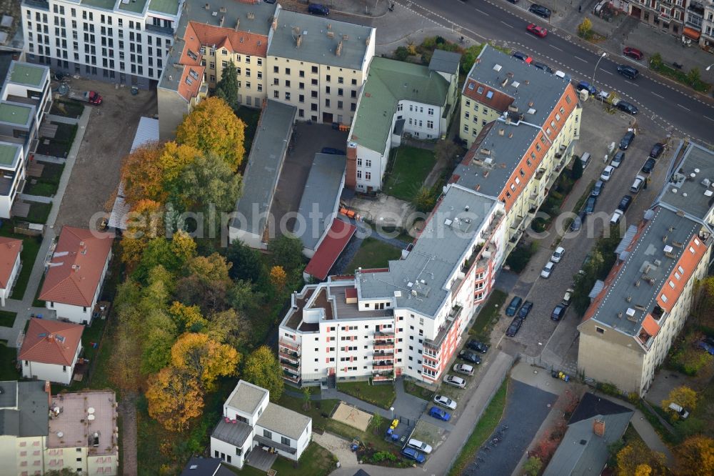 Aerial image Berlin Pankow - Residential area on the road Pichelswerder - Wollankstrasse in Berlin - Pankow