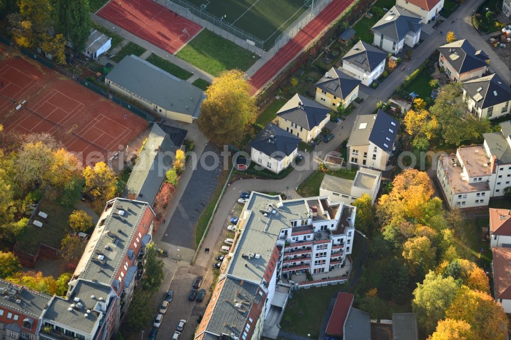 Aerial image Berlin Pankow - Residential area on the road Pichelswerder - Wollankstrasse in Berlin - Pankow