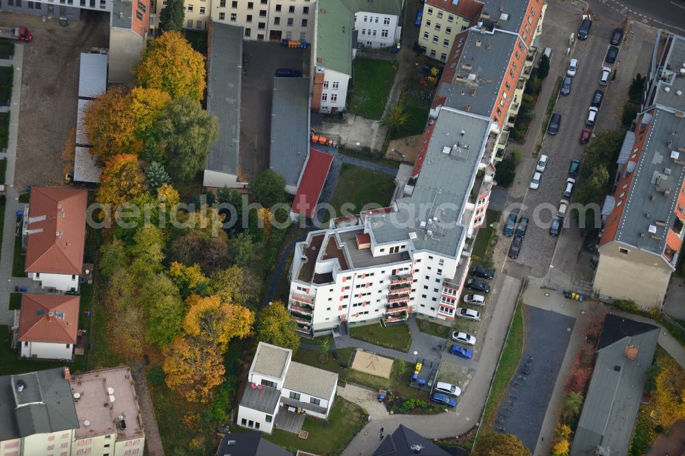 Aerial image Berlin Pankow - Residential area on the road Pichelswerder - Wollankstrasse in Berlin - Pankow